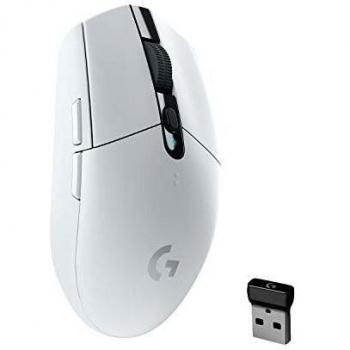 Logitech G305 LIGHTSPEED Ratón Gaming Inalámbrico, Captor HERO 12K, 12,000 DPI, Ultra-ligero, Batería de 250h, 6 Botones Programables, Memoría Integrada, PC/Mac - Blanco