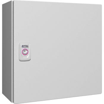 Caja eléctrica KX 1575.000, instalación mural, 300x300x155 mm, acero gris (RAL 7035), IP66