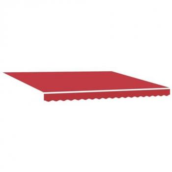 Toldo Manual Retráctil Rojo 400 x 300 cm con LED, Tela Premium Resistente a Rayos UV y Agua