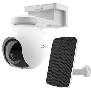 Cámara de vigilancia motorizada EZVIZ HB8 Pro 4K con panel solar de 5W, Wi-Fi, batería de larga duración, detección inteligente por IA y visión nocturna en color