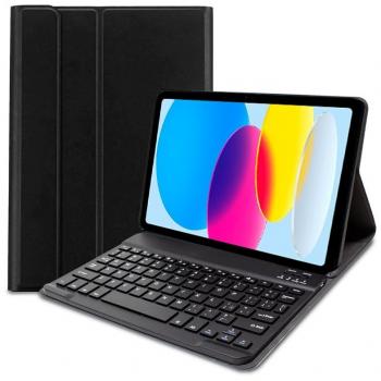 Funda COOL con Teclado Bluetooth de Polipiel Negra para iPad (2022/2024) 10.9 (10ª Generación)
