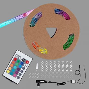 Tira LED Superline Briloner, control remoto, 10m, RGB, IP44, dimmable