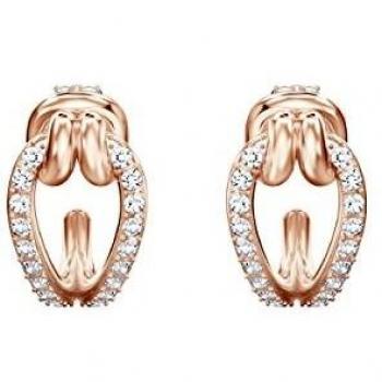 Pendientes de Cristal Exquisitos Swarovski Lifelong Pequeños en Oro Rosa 5392920