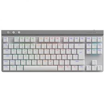 Teclado Gaming Logitech G515 LIGHTSPEED TKL Blanco con Retroiluminación Inalámbrico USB, Bluetooth, 2.4 GHz