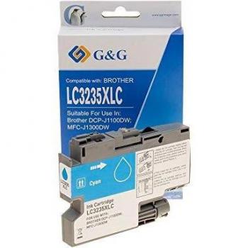 Cartucho de Tinta Genérico G&G Brother LC3235XL/LC3233 Cyan - Sustituto para LC3235XLC/LC3233C