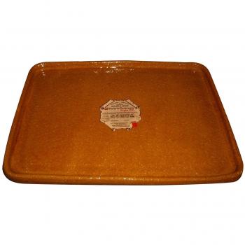 Alfarería Pereruela Siglo XVI APPLB30 - Plato rectangular de barro refractario auténtico , 30 cm