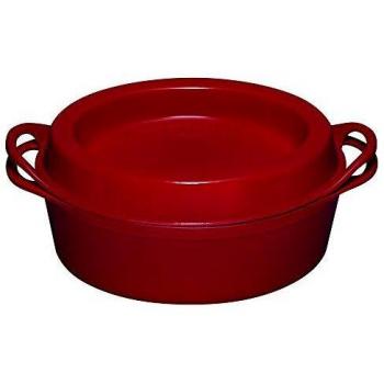 Cocotte Doufeu Ovalada de Hierro Fundido Le Creuset 32 cm 7.2 L Color Rojo Cereza