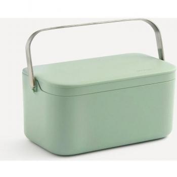 Brabantia SinkSide Food Waste Caddy, 0.5 Gal., Jade Green