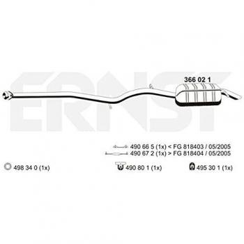 Silenciador trasero ERNST 366021 para MERCEDES-BENZ Clase E Berlina