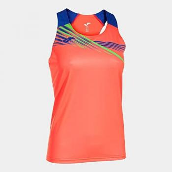 Camiseta tirantes mujer Joma Elite X coral flúor royal