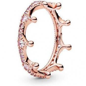 Pandora Rose Enchanted Tiara Ring - Silver Pink Size 56