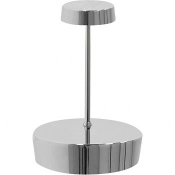 Lámpara de Mesa LED Zafferano Swap Mini Batería Recargable Regulable Lámina Plata Pro Chrome Cleaner