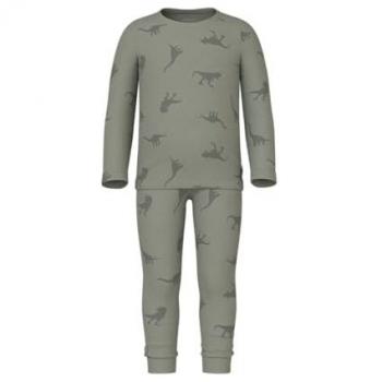 Pijama de 2 piezas Verde Agave para Hombre con diseño de Dino