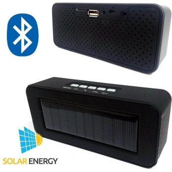 Altavoz Bluetooth Portátil CH-303c con Recarga Solar, Soporte para MicroSD, USB, FM y Aux