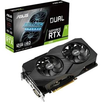 ASUS Dual GeForce RTX 2060 EVO 12GB GDDR6 Tarjeta Gráfica con Tecnología de Ventilador Axial-Tech y Auto-Extreme