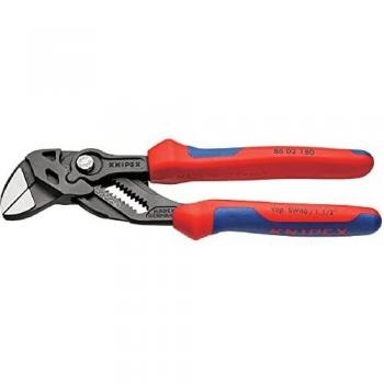 Knipex Tenaza llave alicate y llave en una sola herramienta gris atramentado, con fundas multicomponentes