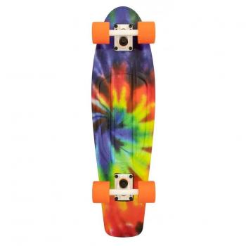 D Street Monopatín Tie-dye 27 - Diseño tie-dye, tamaño de 27 pulgadas, ideal para cruising, estructura duradera y ligera, ruedas suaves para una conducción cómoda