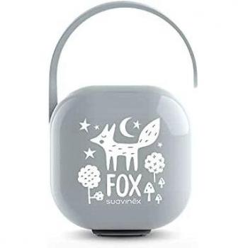 SUAVINEX Portachupete Bebé, Para Llevar 2 Chupetes, Funda Para Chupetes, 307198, Gris