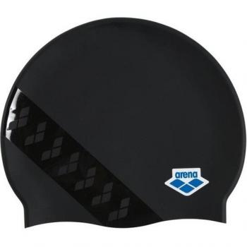 Arena Gorro de Natación Icons Team Stripe - Gorro de natación, material resistente al cloro, diseño con franjas, cómodo y ajustable, adecuado para entrenamientos y competiciones
