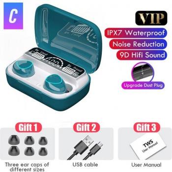 Auriculares TWS Bluetooth 5.1 con caja de carga de 3500mAh, inalámbricos, deportivos e impermeables con micrófono