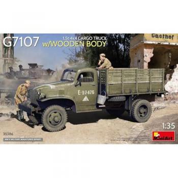Camión de Carga 1.5t 4x4 G7107 con Cuerpo de Madera - MiniArt 1/35