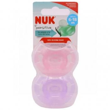 Nuk Chupete Silicona Sensitive 6-18 Meses 2 Unidades