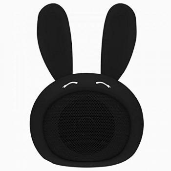 Mobility On Board Altavoz Inalámbrico Bluetooth - Compacto, Diseño Conejito Negro con Manos Libres y Micrófono