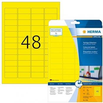 Herma 4366 - Etiqueta de impresora amarilla