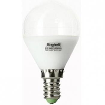 Foco LED Esférico 5W E14 3000K Transparente Beghelli