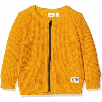 NAME IT NMMOMMO LS Knit Card Cárdigan, Amarillo