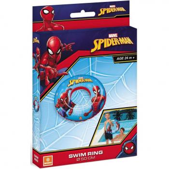 Flotador Hinchable para Niños Spiderman, Diámetro 50 cm, Material PVC