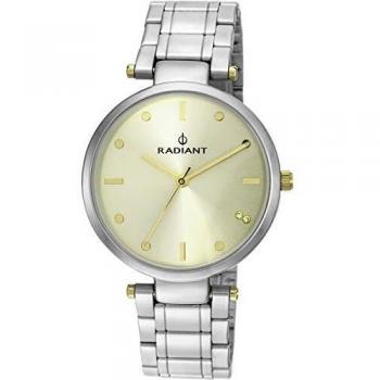 Reloj Radiant Mujer RA468203 (Ø 34 mm) - Caja de acero inoxidable, esfera blanca, correa de acero inoxidable, resistencia al agua hasta 30 metros, movimiento de cuarzo