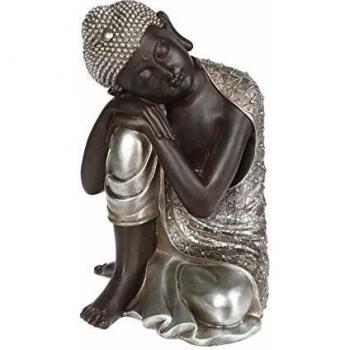 Estatuilla de Buda Sentado en Resina - Altura 36 cm - Decoración Marrón