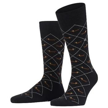 Burlington Dachshund Label Detail Socks for Men - Black - Size 40-46