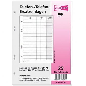 Veloflex 5359.000 - Separadores para agendas telefónicas , color blanco