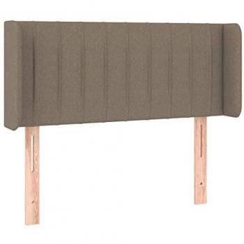 Cabecero con LED Tapizado en Tela Gris Taupe 83x16x78/88 cm