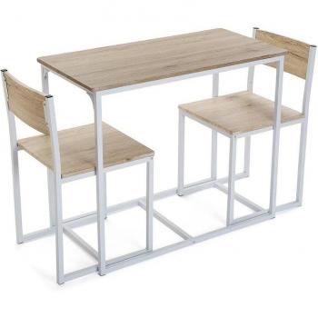 Set de mesa de comedor y dos sillas Inge