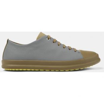 CAMPER Twins Men's Sneakers - Beige/Grey/Brown, Size 42, Smooth Leather