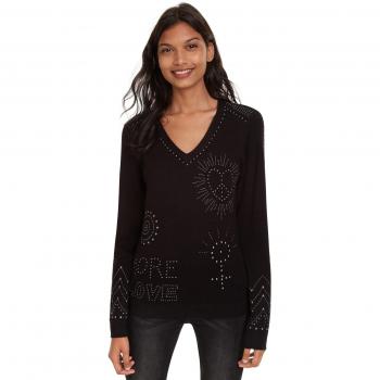 Desigual Pullover Kensington Jersey, Negro