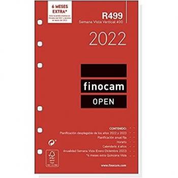 Finocam - Recambio Anual 2022 Semana Vista Vertical, de Enero 2022 a Diciembre 2022