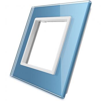 Frontal cristal azul 1x hueco LEDBOX