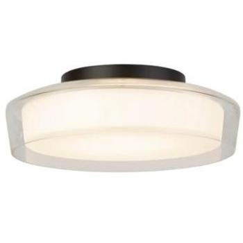 Lámpara de techo para baño Puck1, color negro mate, 3000K, IP44