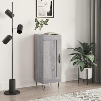Aparador de madera de ingeniería gris Sonoma 34,5x34x90 cm - Mueble de Almacenaje de Salón, Buffet para salón, Armario Auxiliar, Armario de Almacenamiento