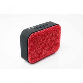 Altavoz Bluetooth Portátil Tellur Callisto 3W, Rojo, Diseño de Tela, Radio FM, Manos Libres, Conexiones USB y MicroSD/TF