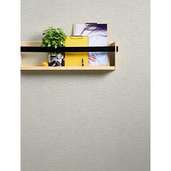 Papel Pintado TNT Hygge, Efecto Trenzado Brillante, Patrón Texturizado, Metalizado, 0.53 x 10.05 m, Color Blanco