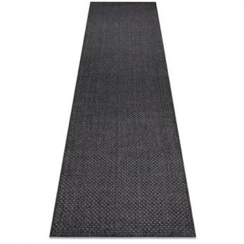 Alfombra de Pasillo MIMO 6272 de Sisal Exterior Negro 70x200 cm