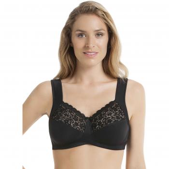Anita Havanna Comfort Support Bra - Black, Size 42F, Wire-Free, Strong Hold