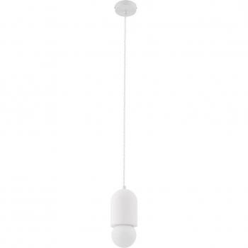 Lámpara colgante Nielson de 11 cm en blanco, yeso y regulable para salón y comedor - Lindby