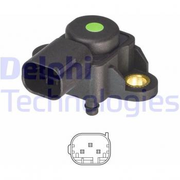 DELPHI Sensor de presión de sobrealimentación PS20068-12B1 para MERCEDES-BENZ: Classe E, Vito, Classe A, Classe B, Classe C, Viano, Classe CLK