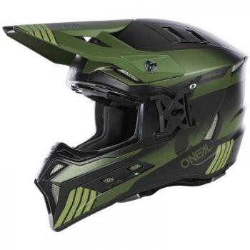 O'Neal Casco de Cross EX-SRS Hitchhiker Negro-Aceituna, casco de motocross, color negro y aceituna, talla 2XL